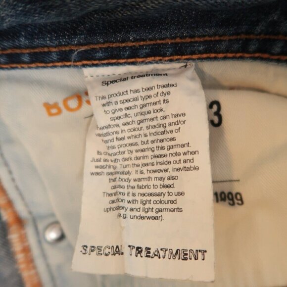 BOSS Hugo Boss Orange 63 Slim Fit Denim Jeans Distressed Men's Actual 32X33 - Picture 14 of 16